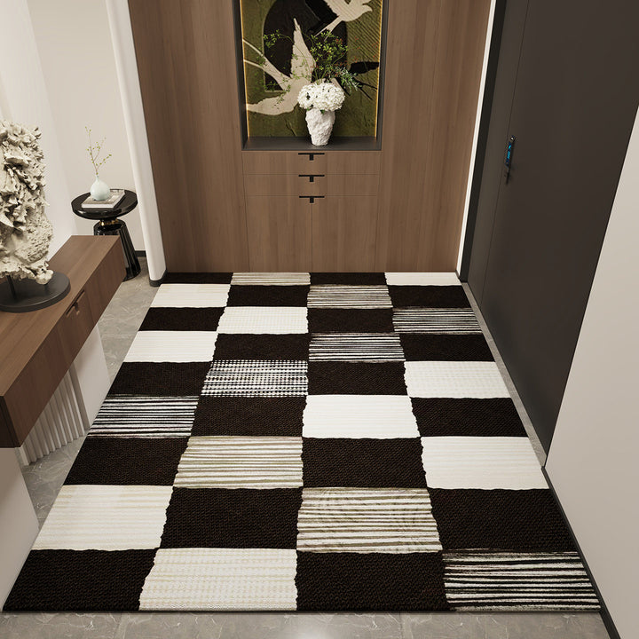 Checkerboard Textured Area Rug