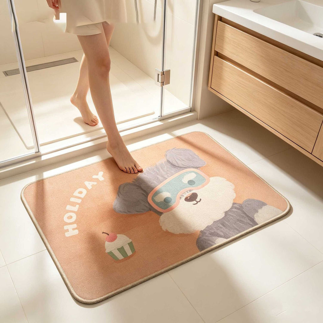 Charming Pet-Themed Bath Mat
