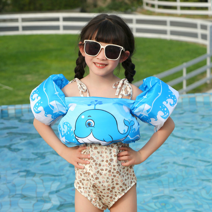 Women's Inflatable Swim Aid with Colorful Flamingo Design Kalsten