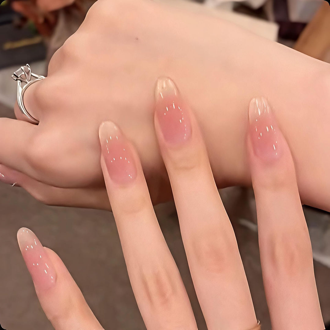 Natural Glossy Press-On Nail Set Kalsten