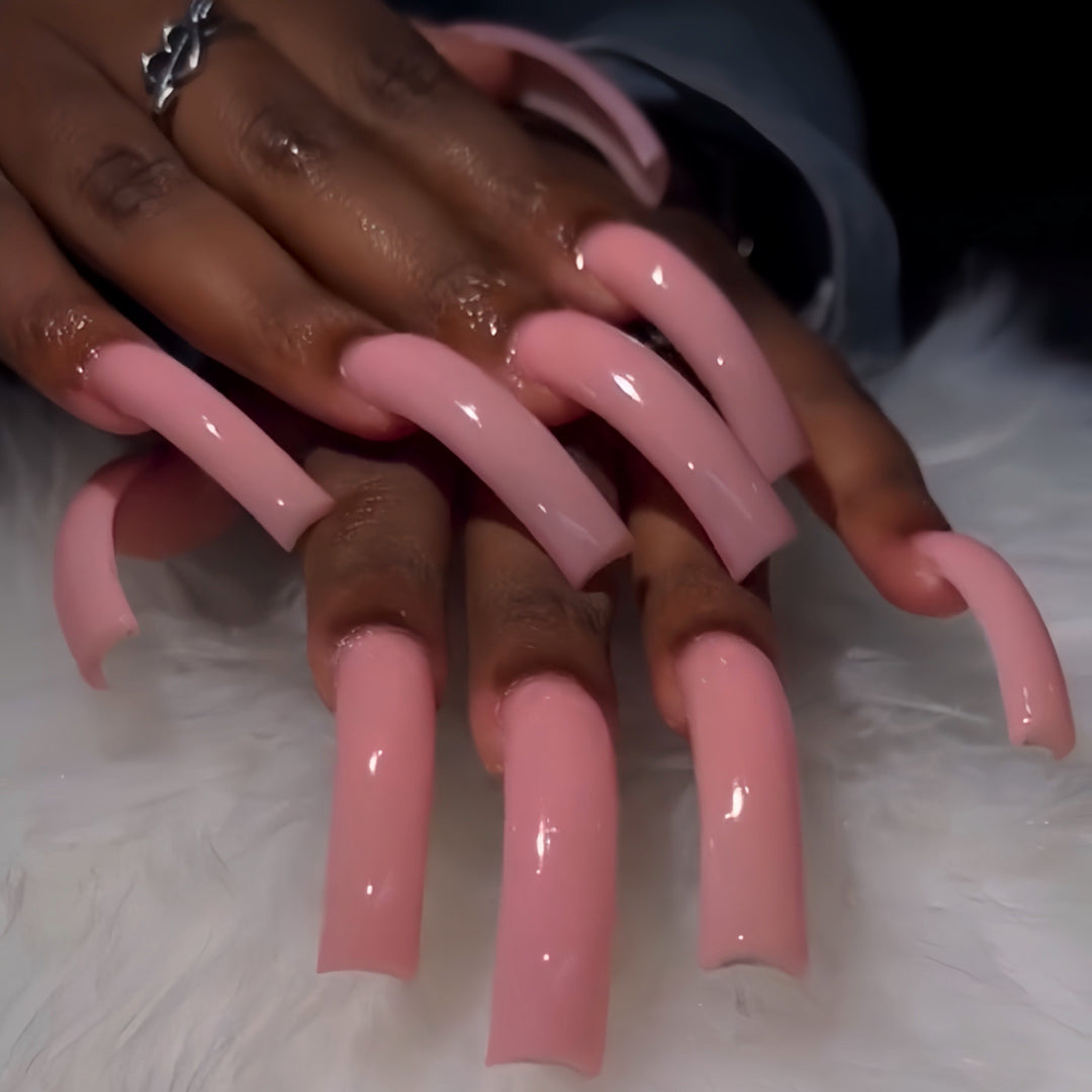 Long Glossy Press-On Nails Kalsten