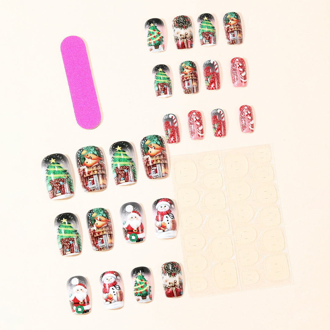 Festive 3D Christmas Nail Art Extensions Kalsten
