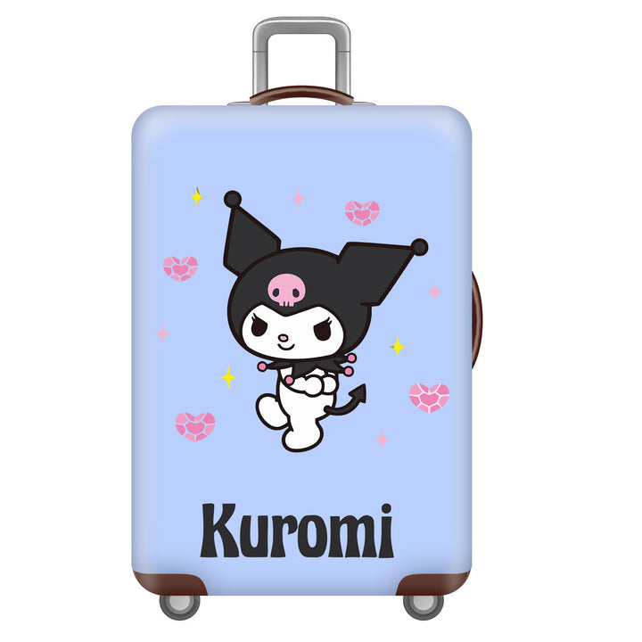 Unisex children's suitcase with reinforced hard shell, telescopic handle and Kuromi motif Kalsten
