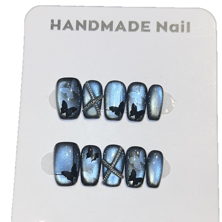 Glamorous artificial nails with fashionable butterfly design Kalsten