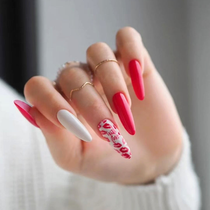 Creative Lip Print Nail Art