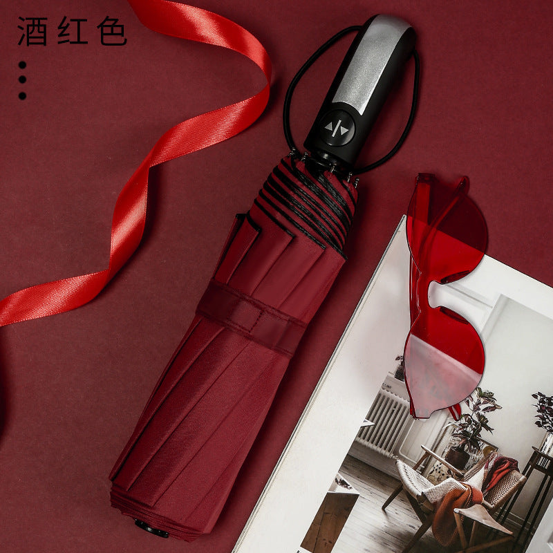 Women's Folding Umbrella with Ergonomic and Elegant Handle Kalsten