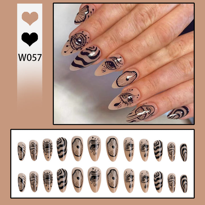 Artful nails with abstract design Kalsten