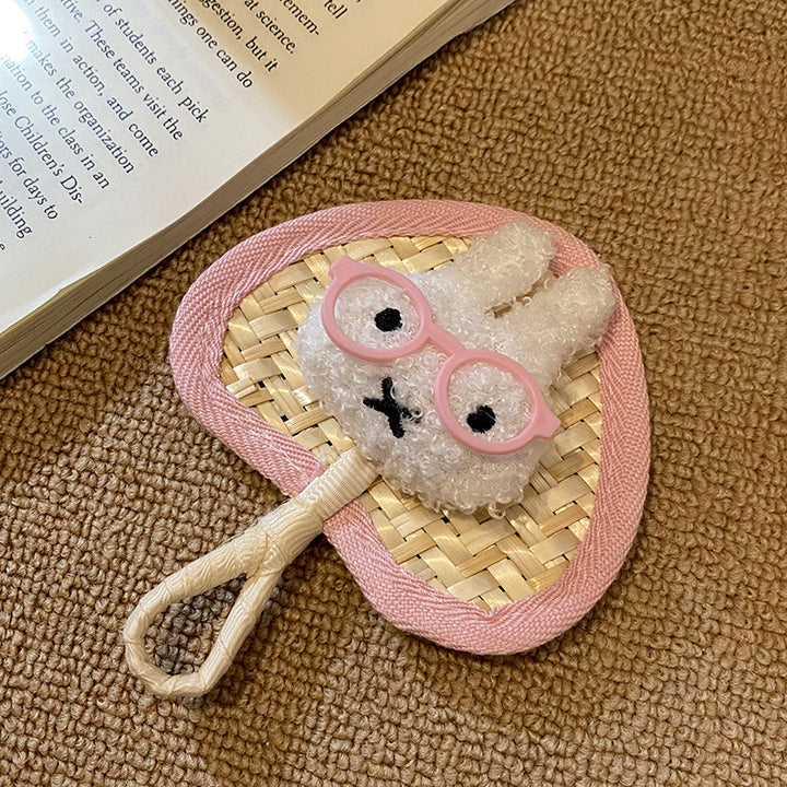 Handcrafted fan with cute rabbit motif Kalsten