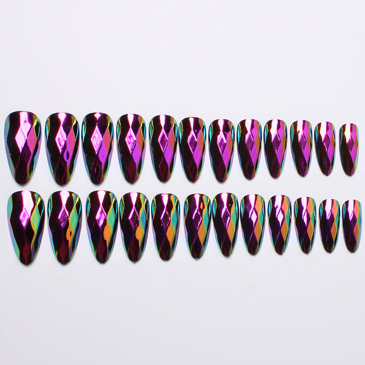 Diamond-Shaped Press-On Nail Set Kalsten