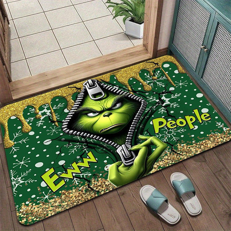 Grinch Christmas Themed Doormat Kalsten
