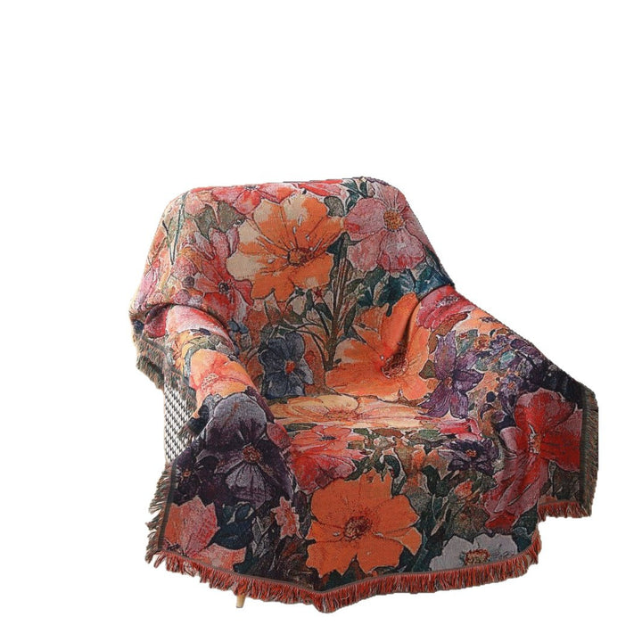 Floral Woven Throw Blanket