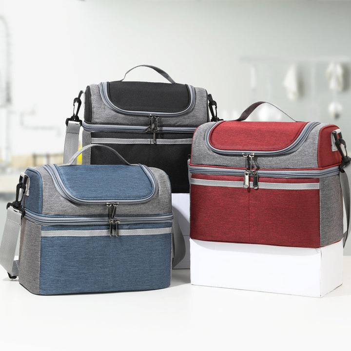 Women cooler bag with insulating main compartment and several accessory pockets Kalsten