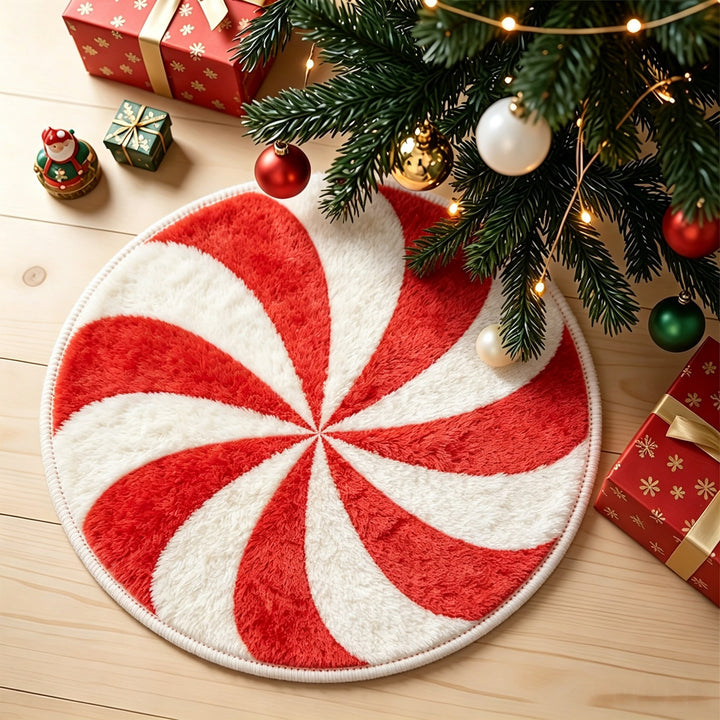 Spiral Pattern Round Area Rug