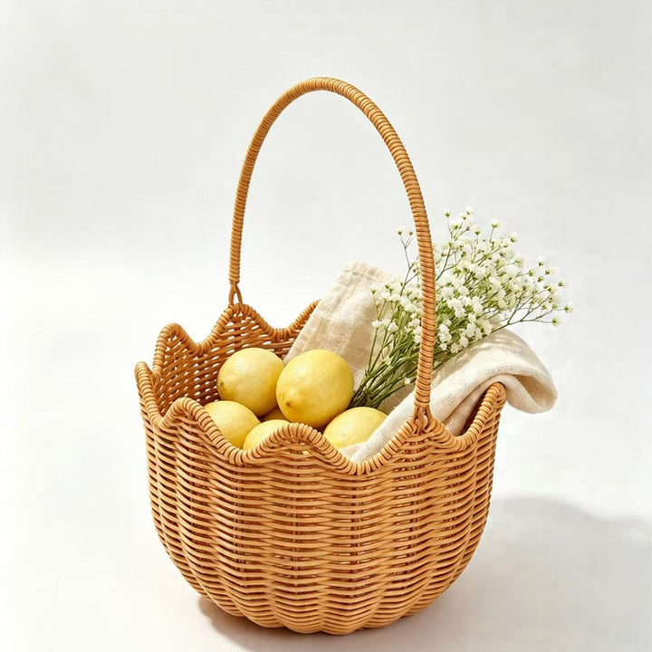 Scalloped Woven Storage Basket Kalsten