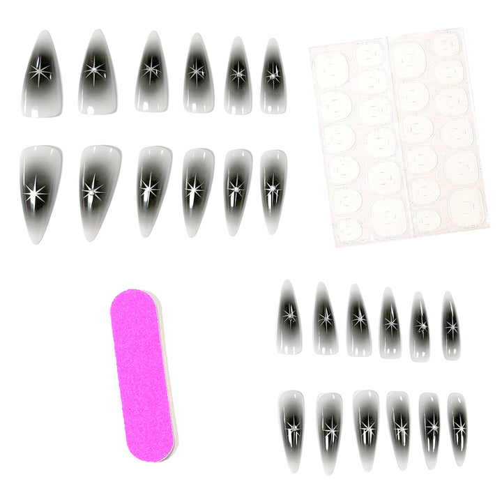 Elegant Star-Cut Nail Enhancements Kalsten