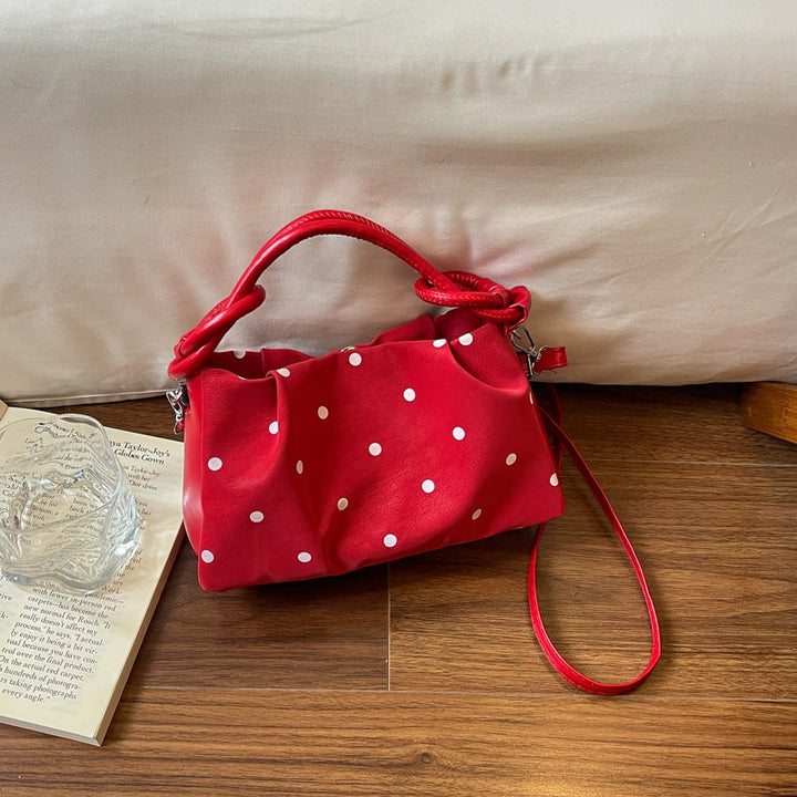 Playful Polka Dot Handheld Satchel