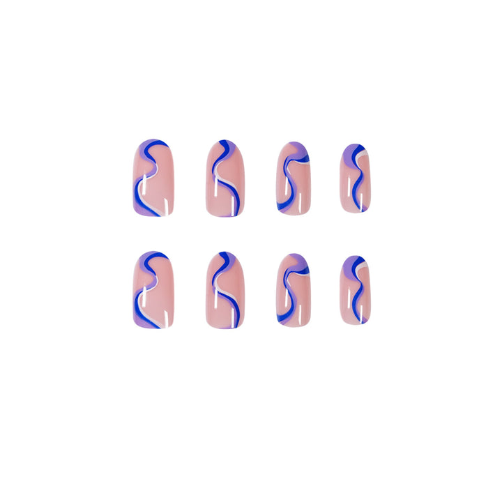 Creative Nail Art with Wave Pattern Kalsten