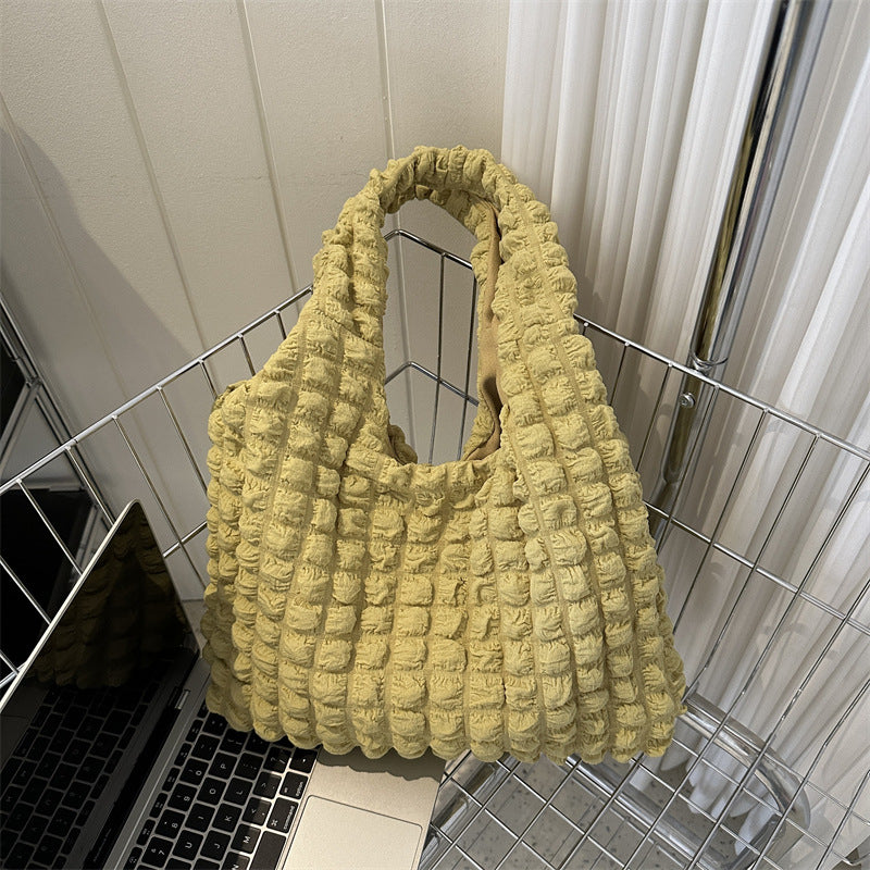 Textured Knit Hobo Bag