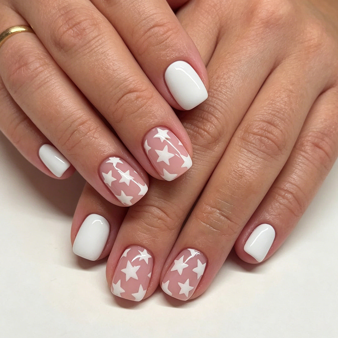 Artistic Star Pattern Nail Enhancements Kalsten