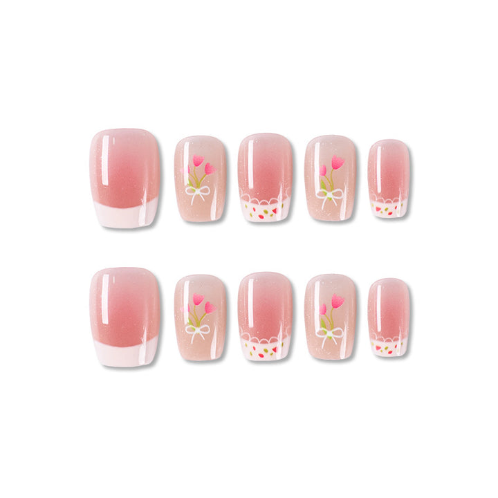 Floral-Inspired Press-On Nail Art Set Kalsten