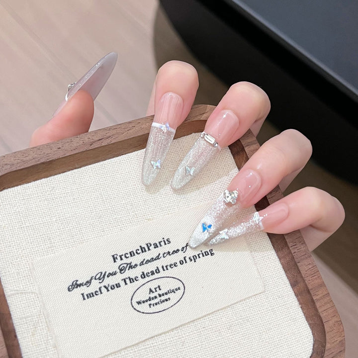 Artisanal Glittery Press-On Nail Extensions Kalsten