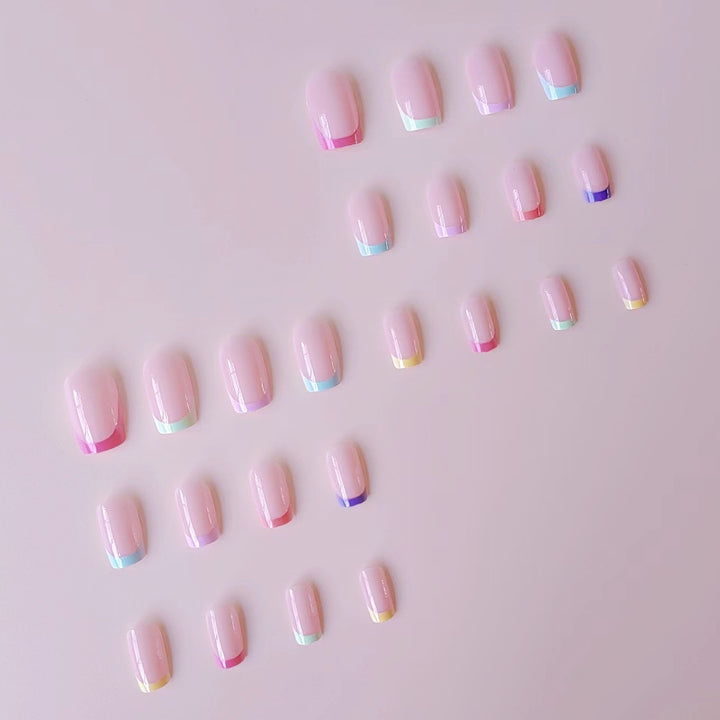 Acrylic nail set with colorful color accents Kalsten