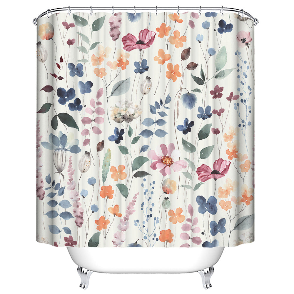 Leafy Floral Shower Curtain Kalsten
