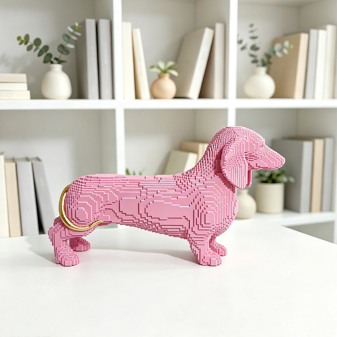 Playful decorative figure of a cute dachshund Kalsten