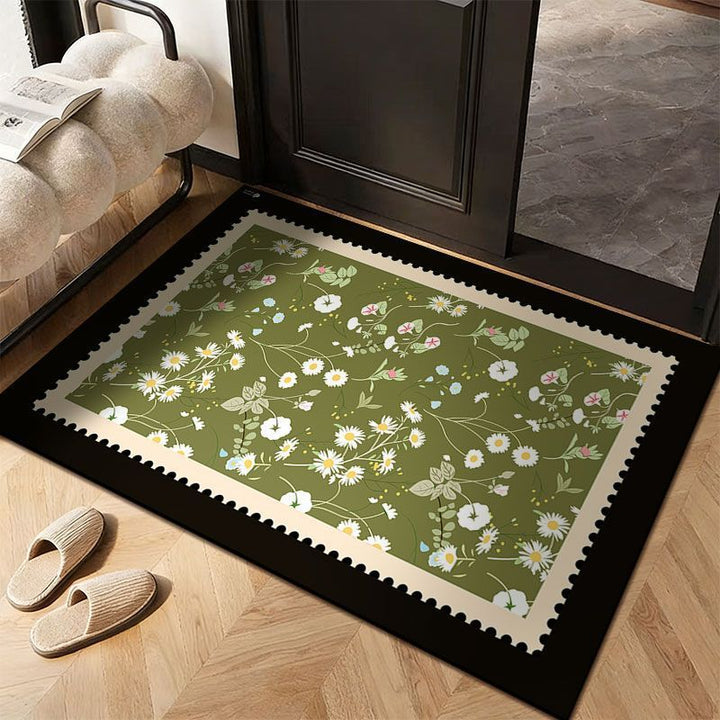 Floral Patterned Entrance Mat