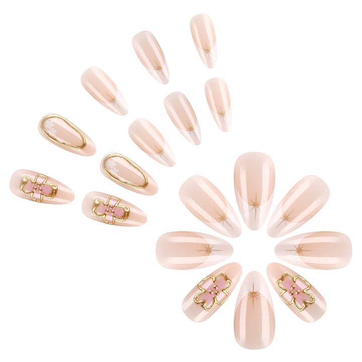 Elegant Floral Gel Nail Art Kalsten
