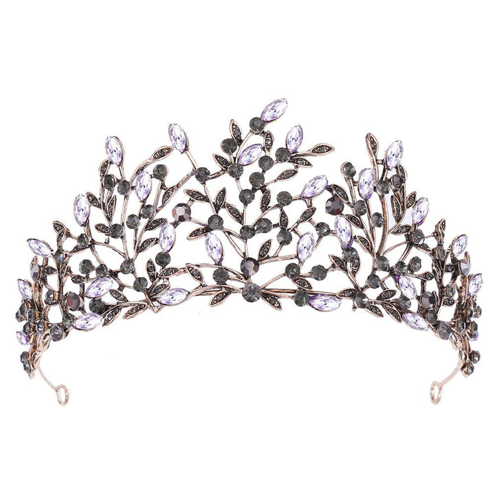 Ladies Elegant Headband with Floral Decorations and Rhinestones Kalsten