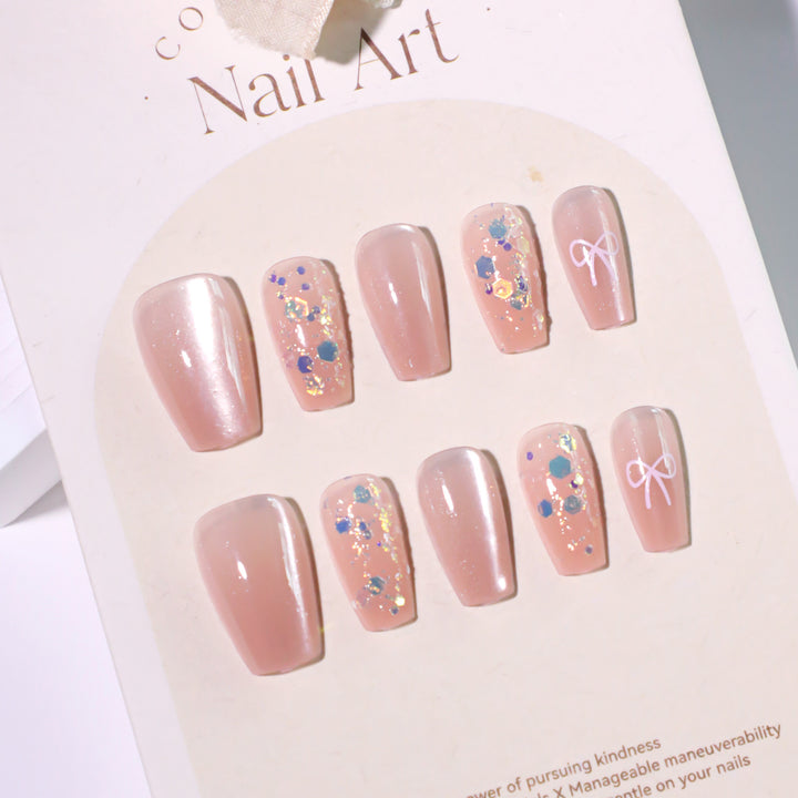 Artful Nail Extensions with Colorful Accents Kalsten