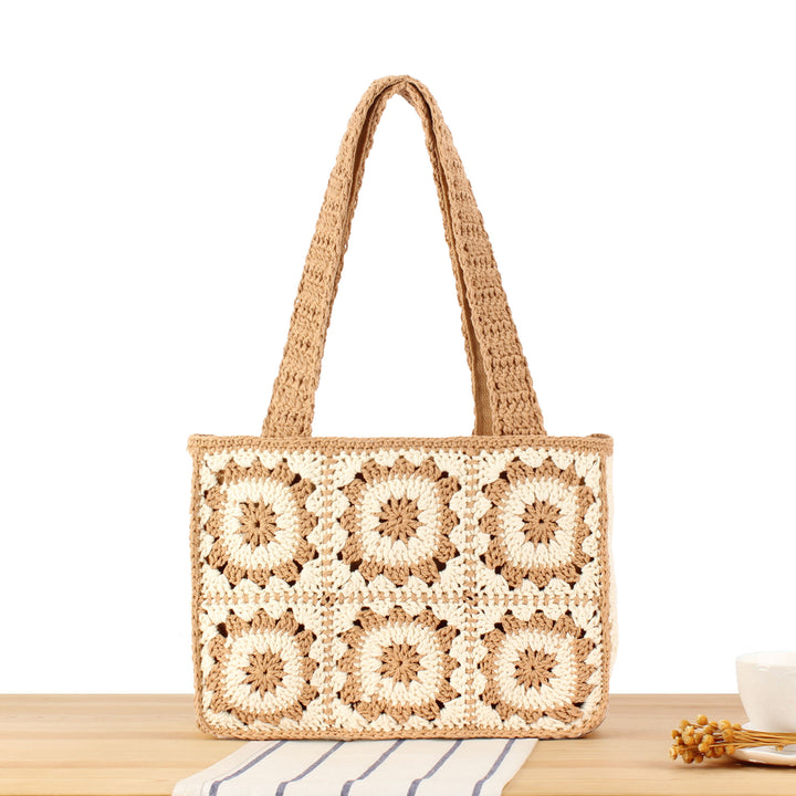 Macramé Shopper with Floral Design Kalsten