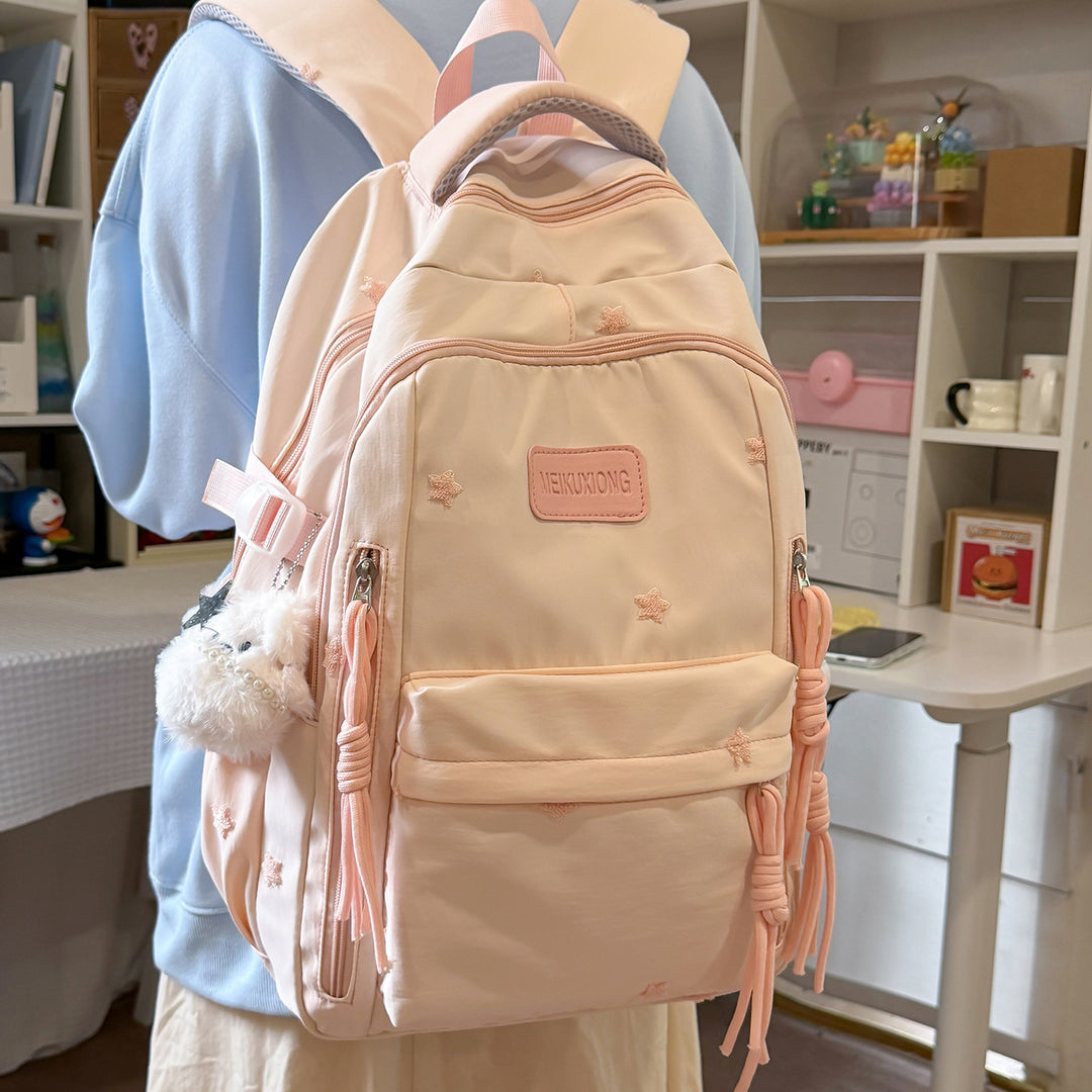 Decorative Star-Embellished Backpack Kalsten