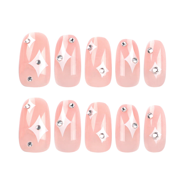 Artistic acrylic nails with glamorous glitter design Kalsten
