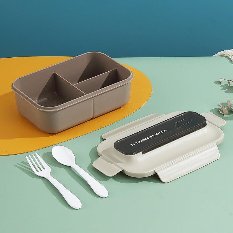 Versatile Leak-Proof Bento Lunch Box with Built-In Utensil Set