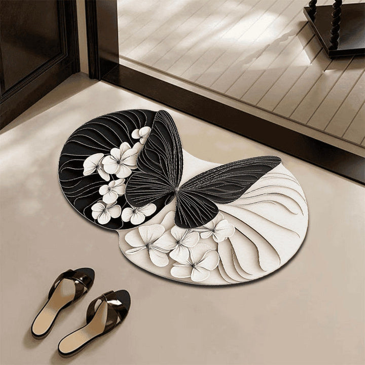 Luxurious Floral Pattern Bath Mat