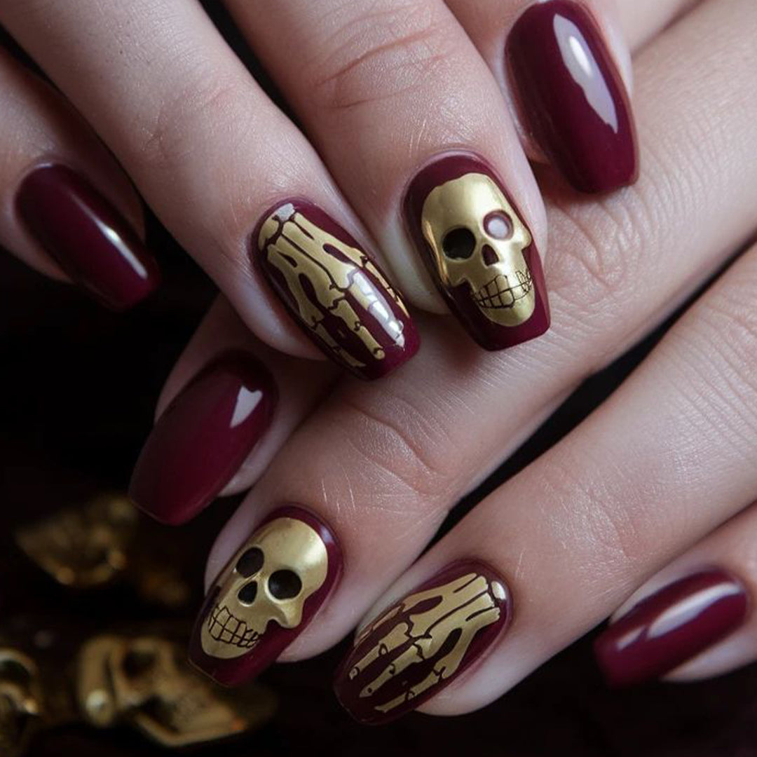 Gothic Skull Nail Art Extensions Kalsten