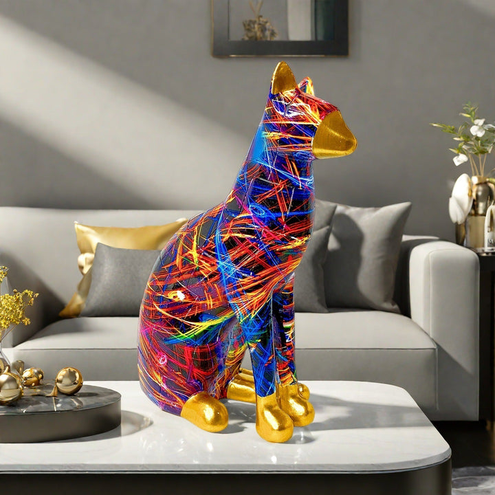Decorative cat statue in modern art style Kalsten