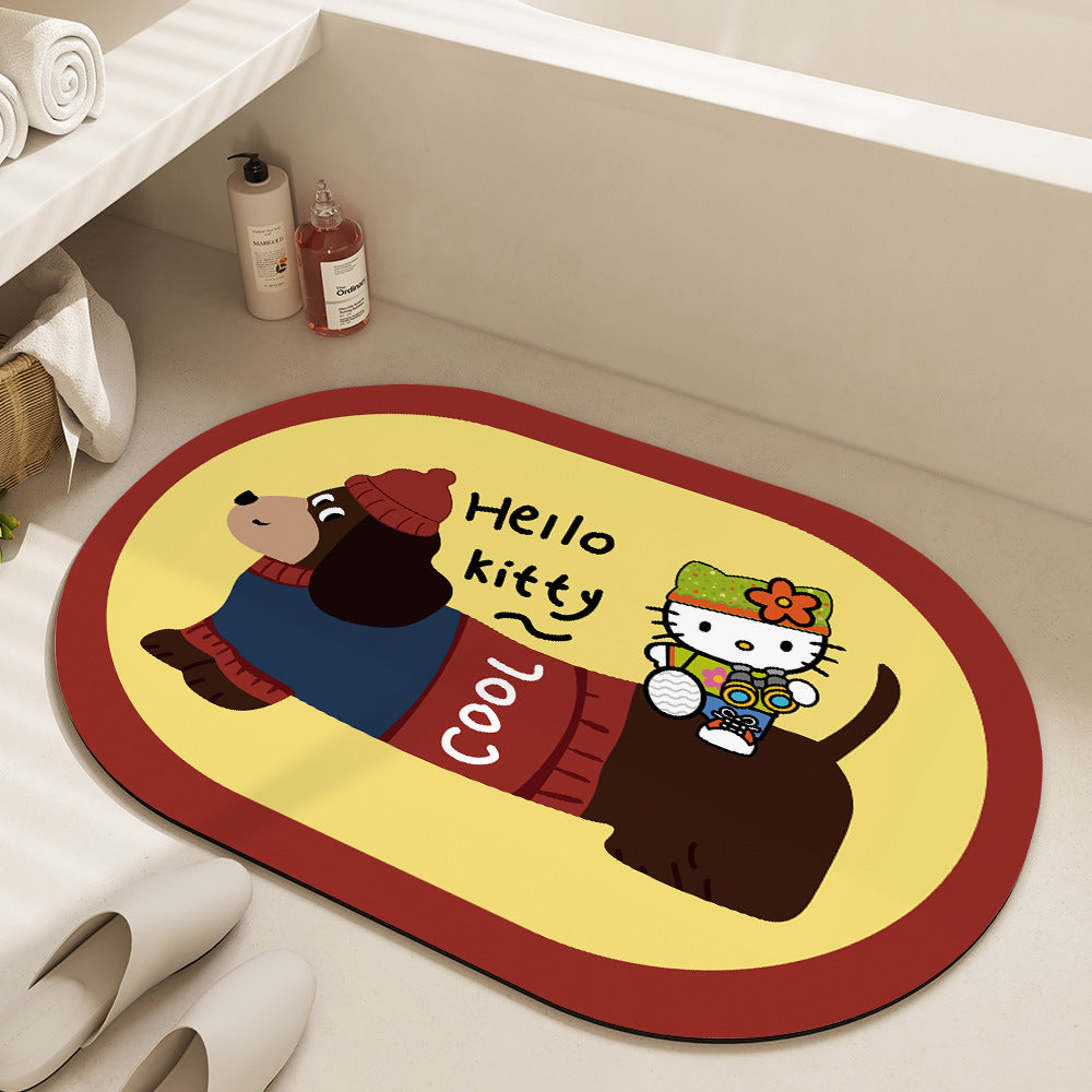 Cute Cartoon Dog Bath Mat Kalsten