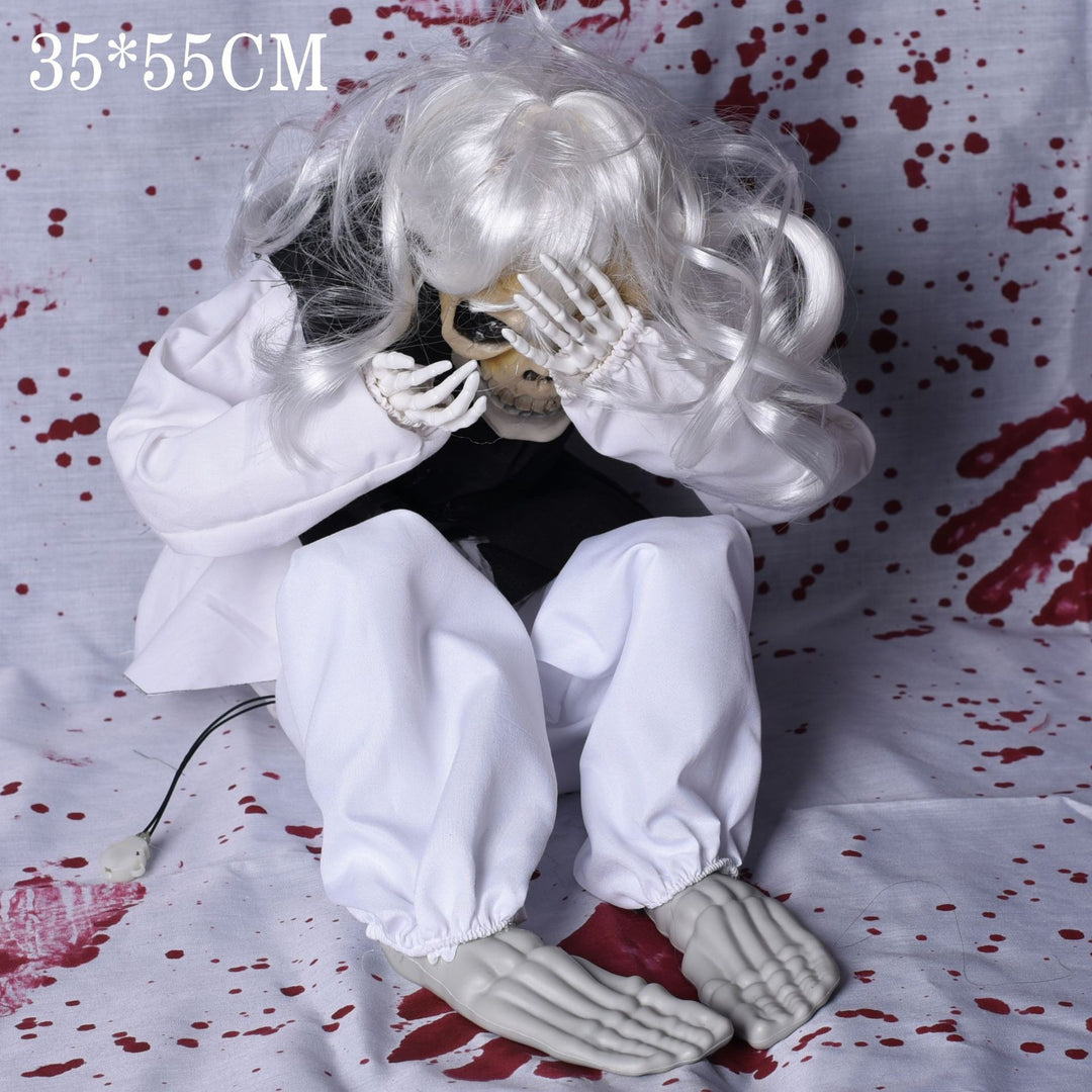 Creepy Sitting Skeleton Doll Kalsten