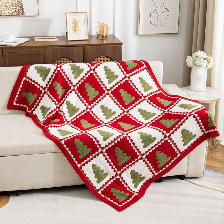 Cozy Holiday Snowflake Throw Blanket