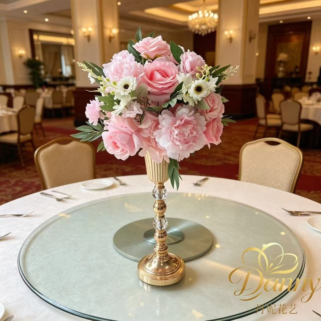 Luxurious Floral Arrangement with Decorative Stand