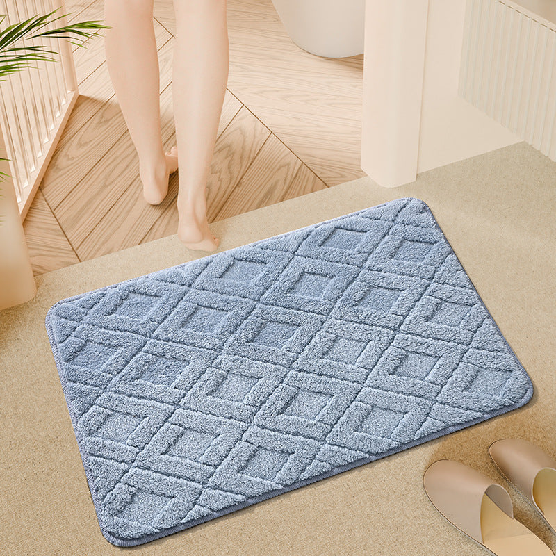 Plush Textured Bathroom Mat Kalsten