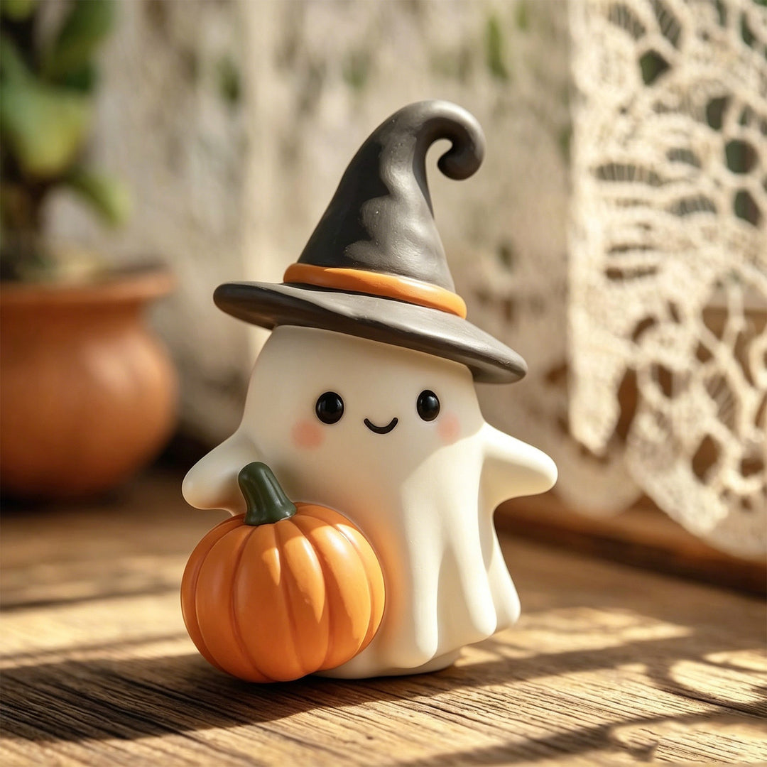 Decorative ghost figure with pumpkin Kalsten