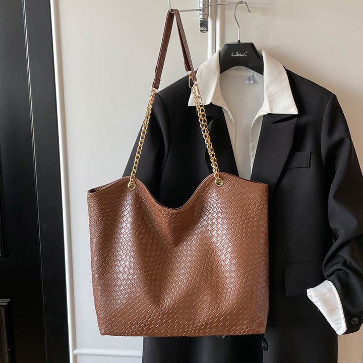 Elegant Textured Shopper Tote Bag