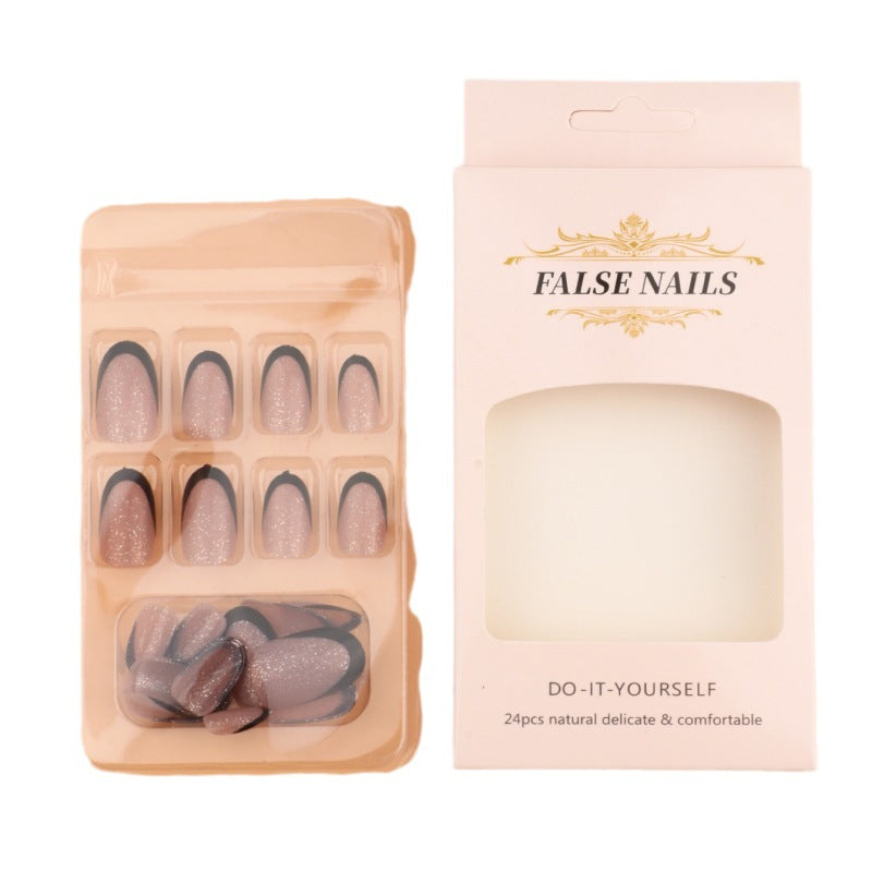 Glamorous Glitter French Tip Nail Enhancements Kalsten