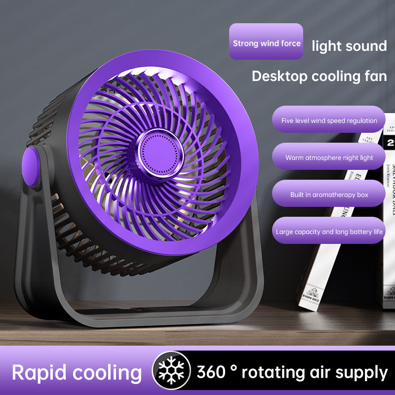 Unisex nan portable rechargeable desk air circulator with adjustable tilt and whisper-quiet brushless motor Kalsten