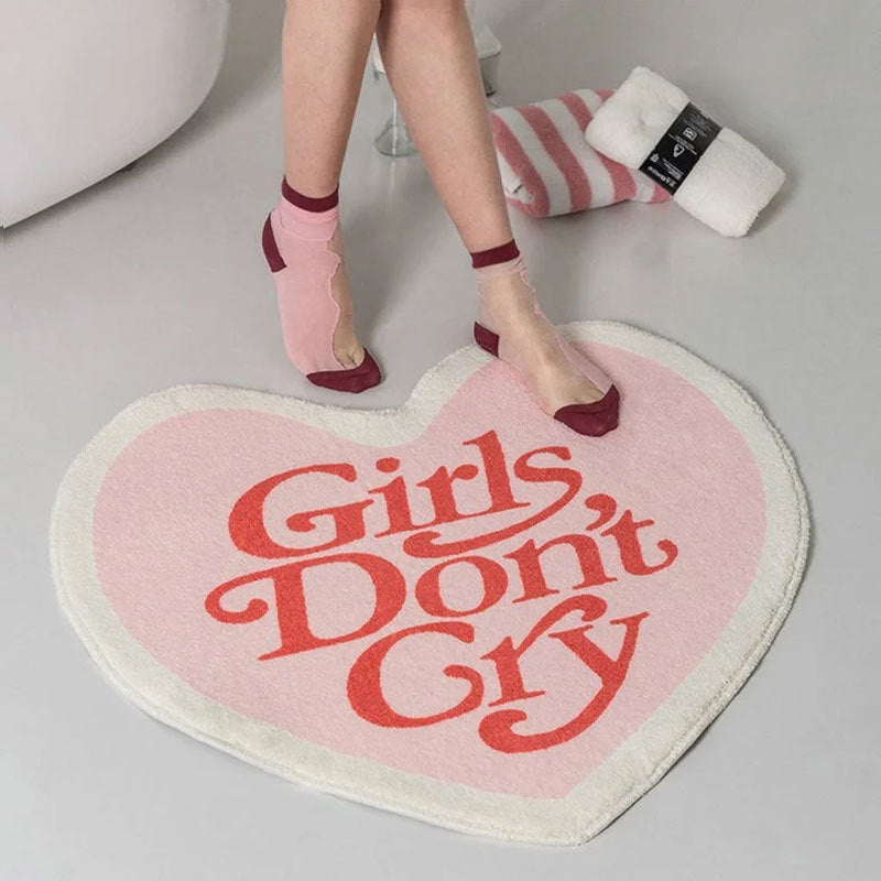 Heart-Shaped Bath Mat for Bathroom Floor Decor