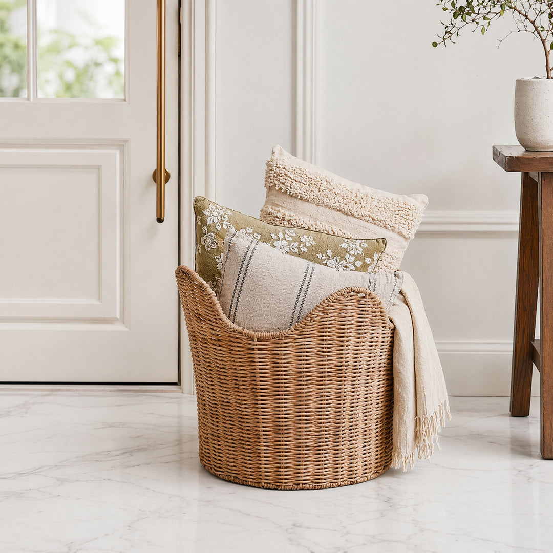 Handmade storage basket in contemporary design Kalsten